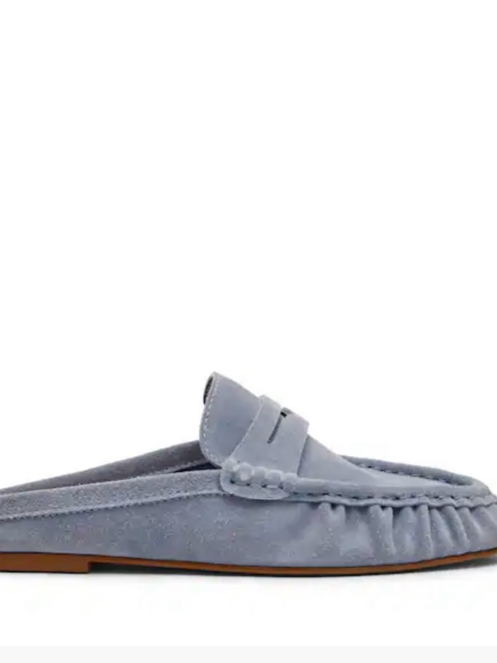Steve Madden rafe mule Suede Slip-On Loafer Mule in Light blue NWT